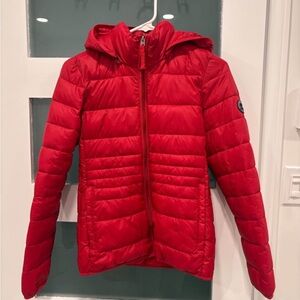 Abercrombie & Fitch Women Red Puffer Jacket